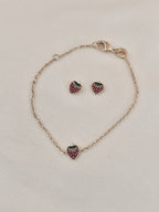 Bracelet Fraise Inès Plaqué Or