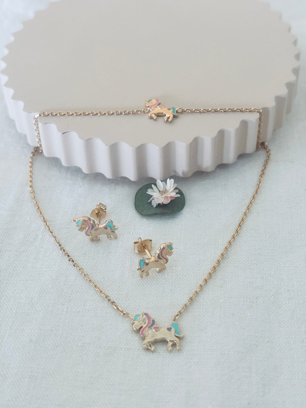 Collier Licorne Lise Plaqué Or