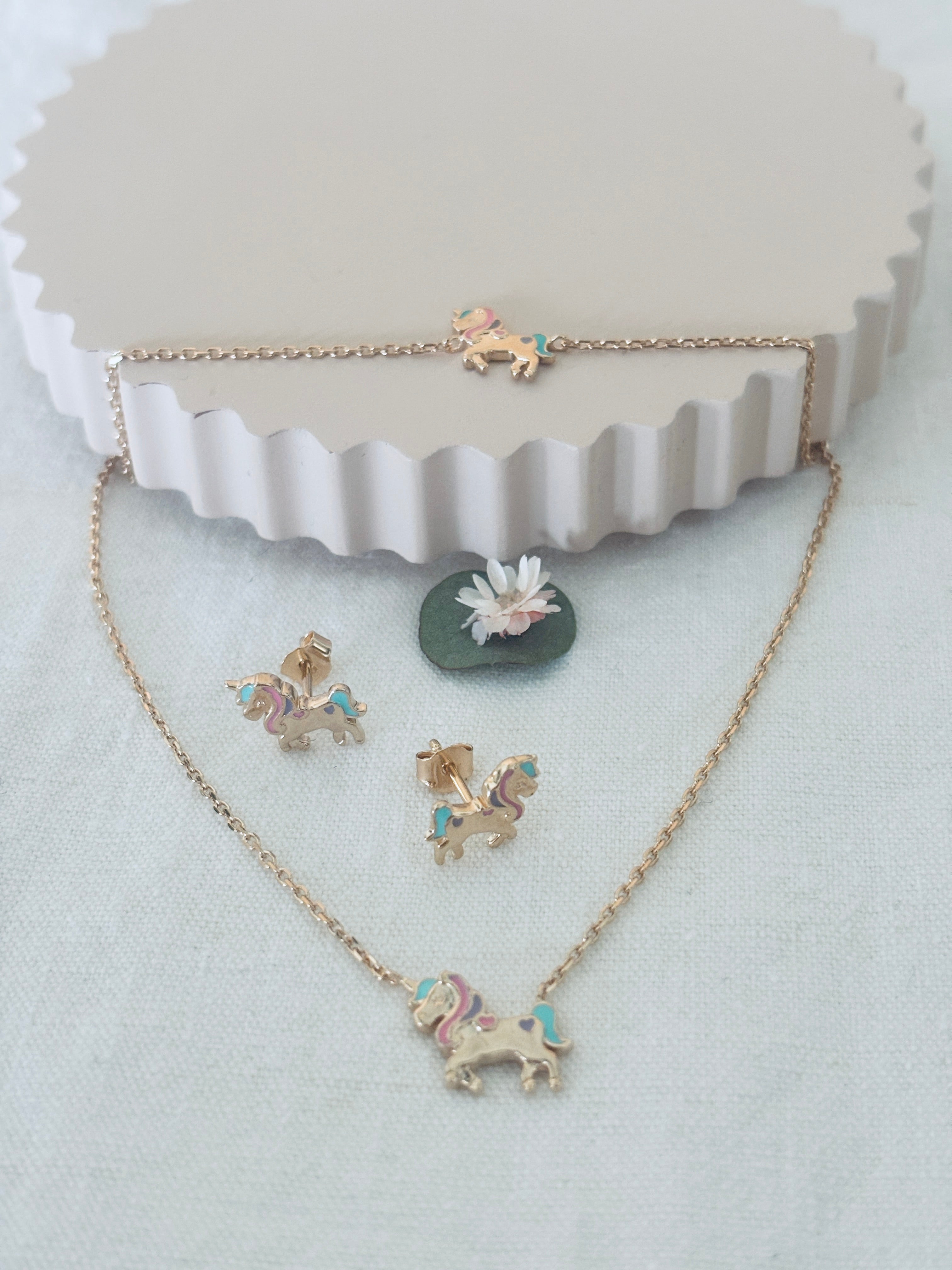 Bracelet Licorne Lise Plaqué Or