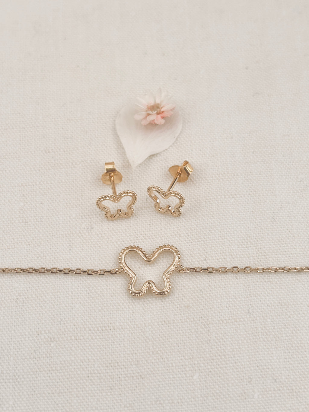 Bracelet Papillon Ajouré Suzon Plaqué Or