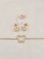 Bracelet Papillon Ajouré Suzon Plaqué Or