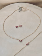 Collier Papillon Rose Ninon Plaqué Or