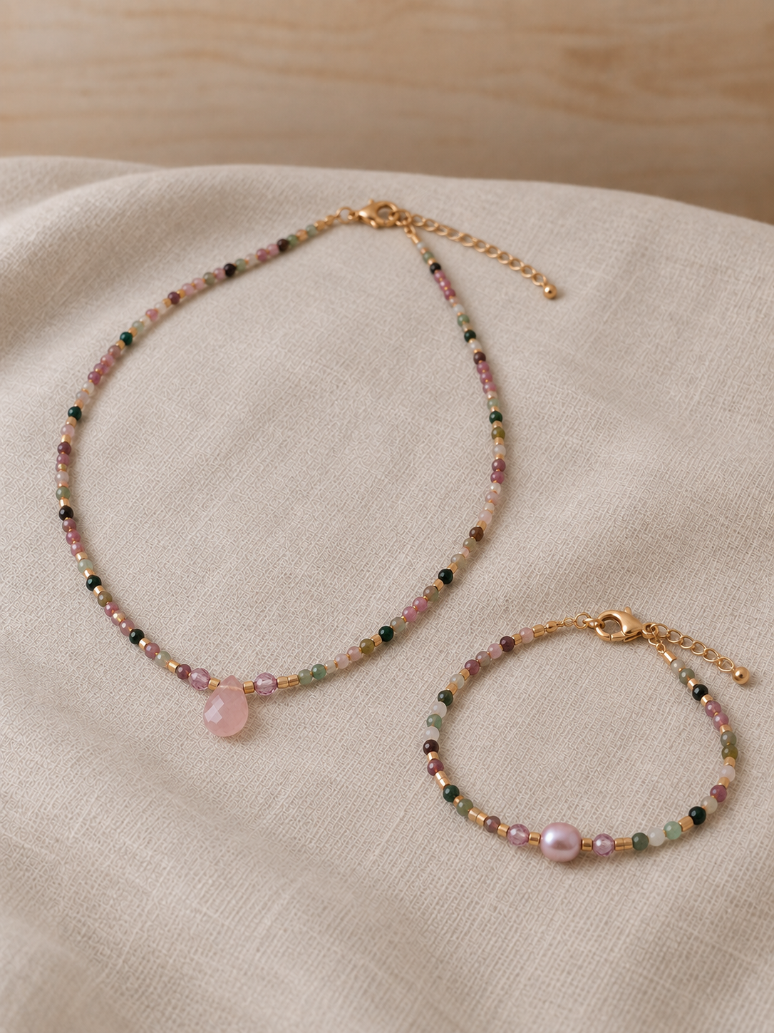 Bracelet Pierres Olympe Acier PVD