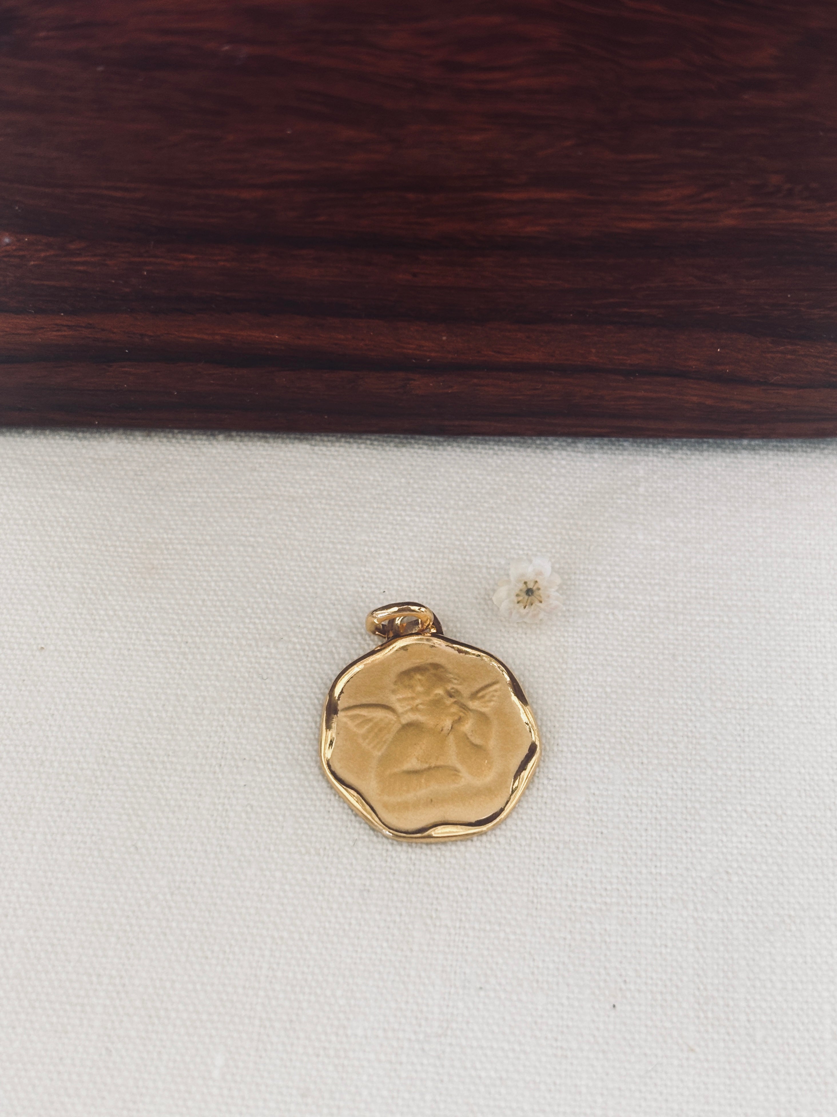 Pendentif Ange Angèle Plaqué Or