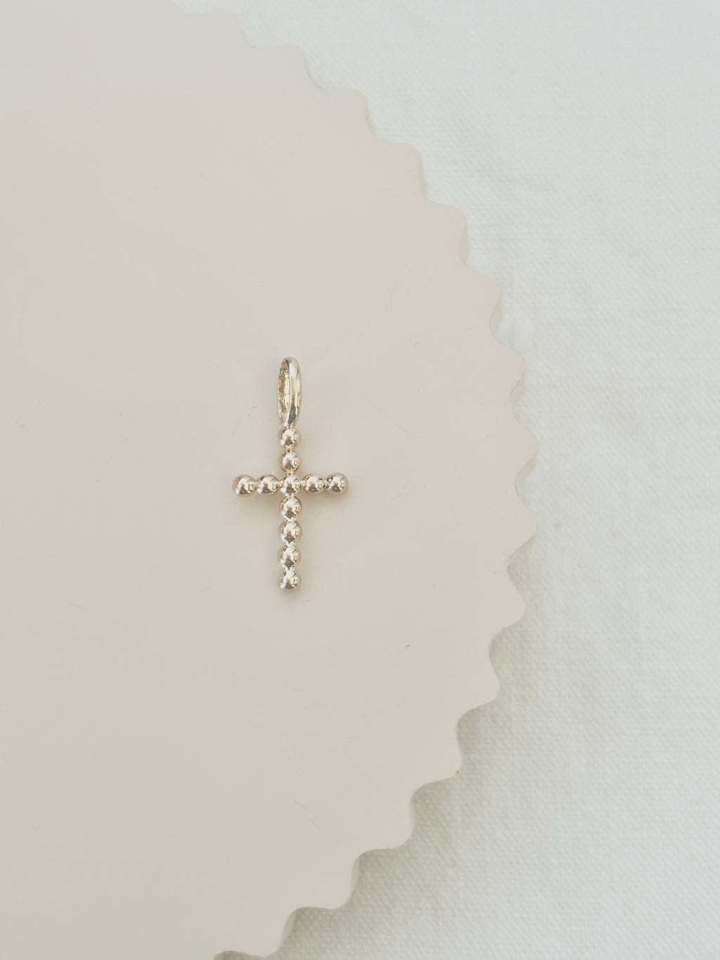 Pendentif Croix Boules Zoé Plaqué Or