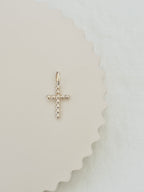 Pendentif Croix Boules Zoé Plaqué Or