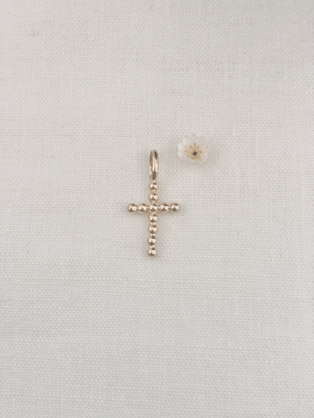 Pendentif Croix Boules Zoé Plaqué Or