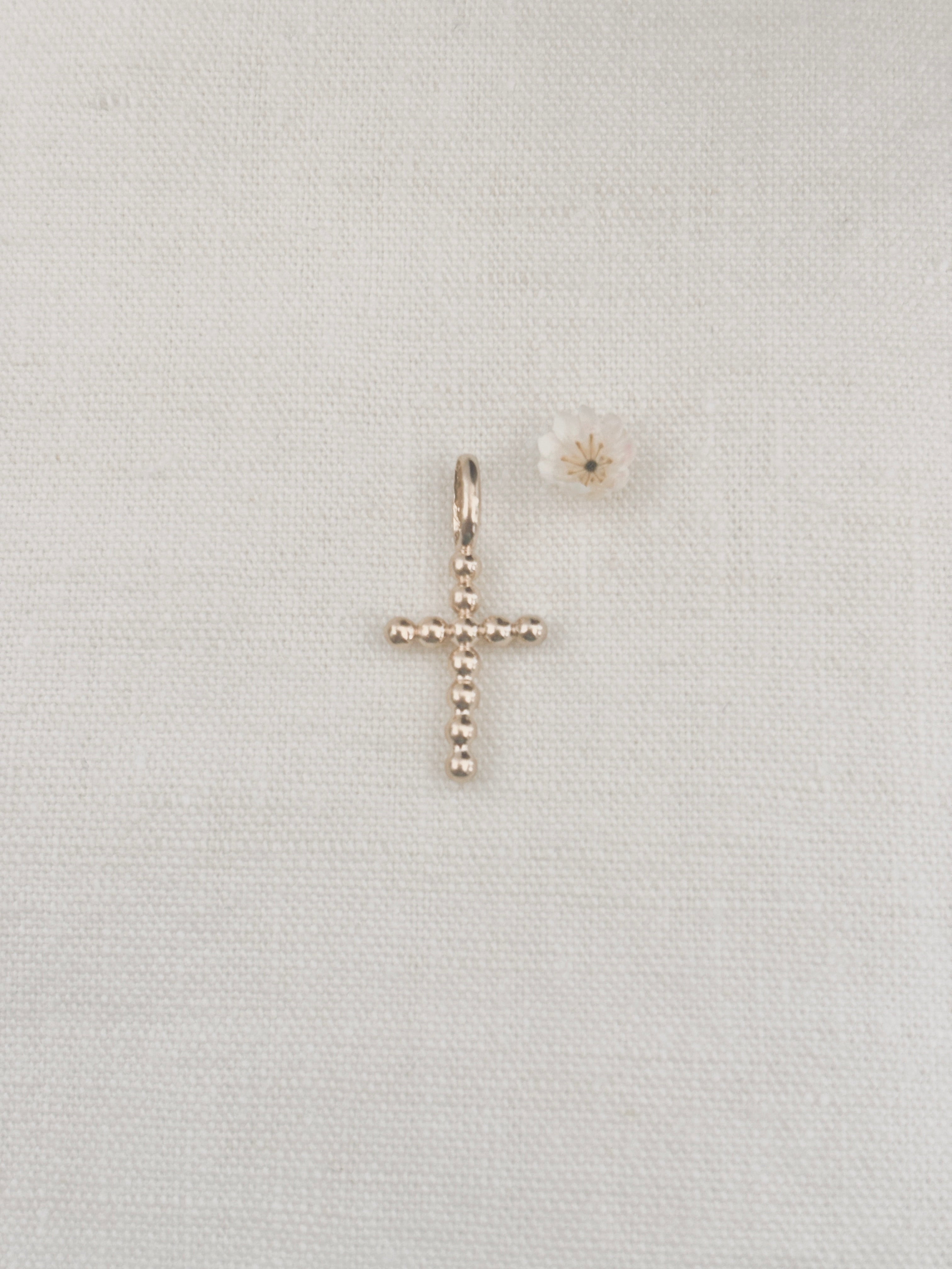 Pendentif Croix Boules Zoé Plaqué Or