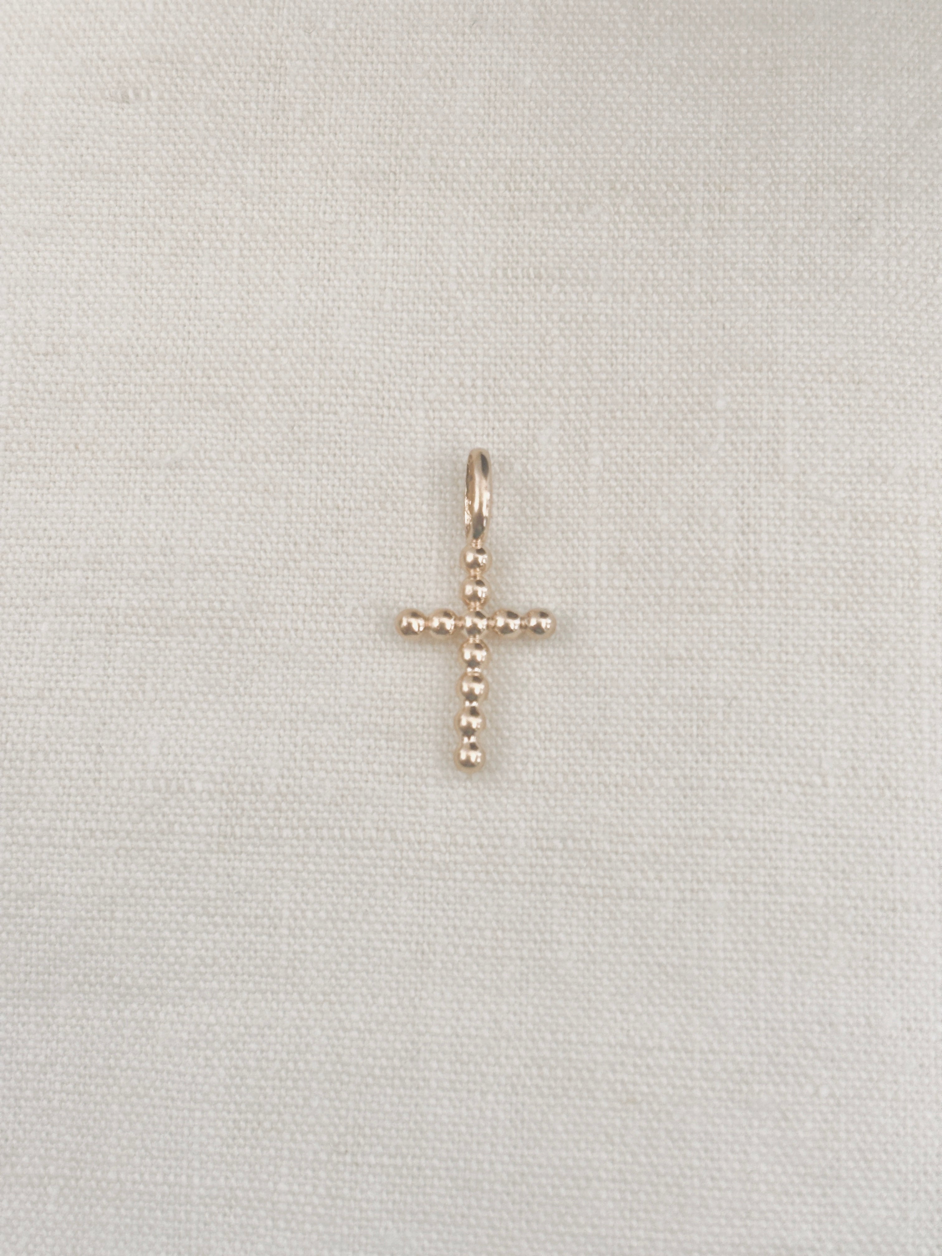 Pendentif Croix Boules Zoé Plaqué Or