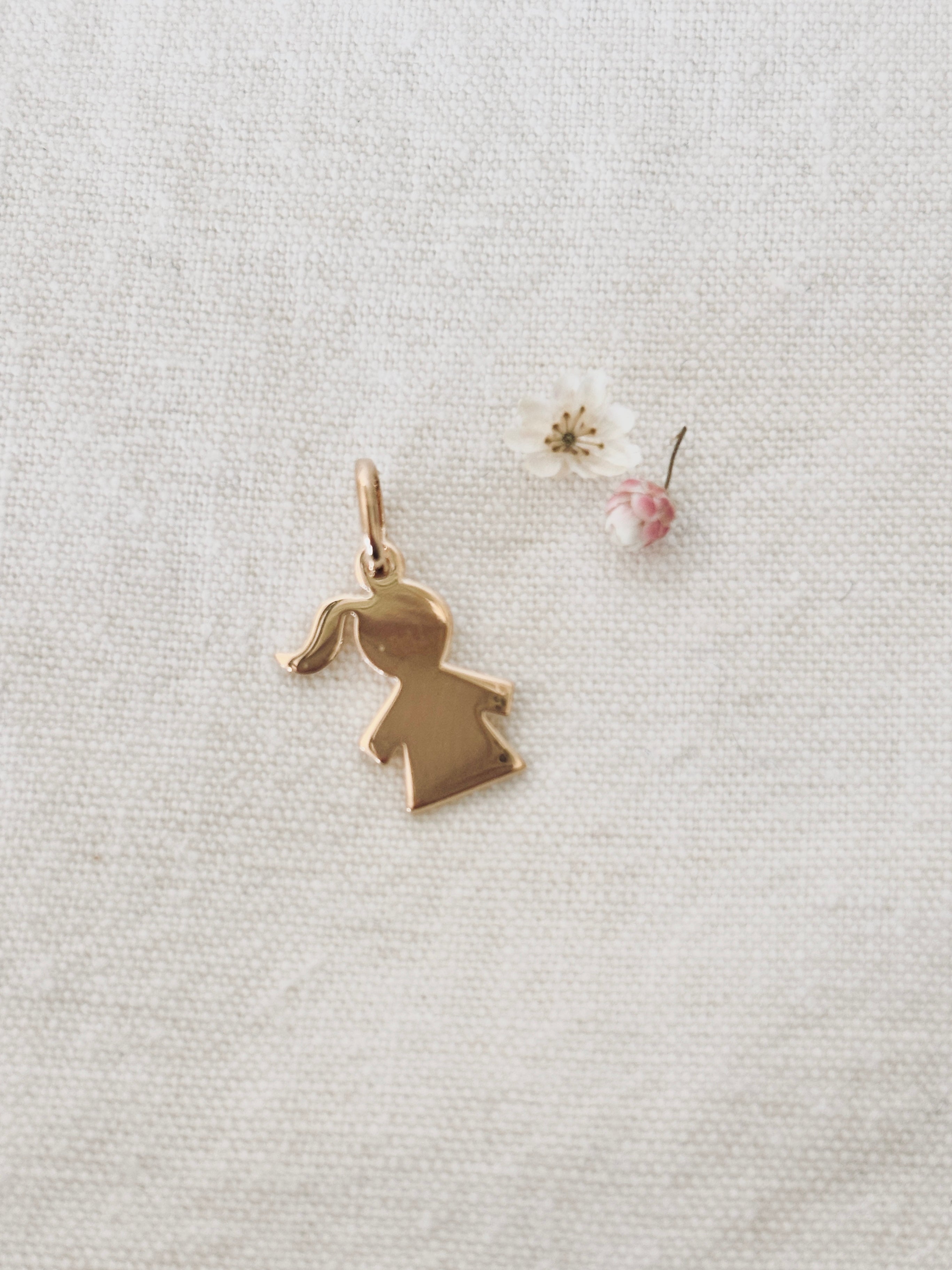 Pendentif Fillette Juliette Plaqué Or