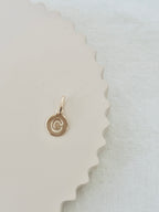 Pendentif Lettre Médaille Gabriel Plaqué Or