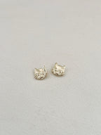 * Boucles d'Oreilles Puces Kitty Plaqué Or