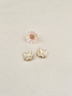 * Boucles d'Oreilles Puces Kitty Plaqué Or
