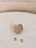 Boucles d'Oreilles Puces Lune Anaïs Plaqué Or