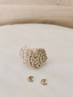 Boucles d'Oreilles Puces Lune Anaïs Plaqué Or