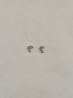Boucles d'Oreilles Puces Lune Anaïs Argent
