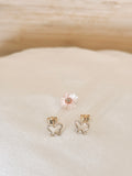 Boucles d'Oreilles Puces Papillon Ajouré Suzon Plaqué Or