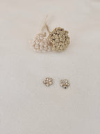 Boucles d'Oreilles Puces Fleurs Flora Plaqué Or