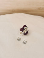 Boucles d'Oreilles Puces Fleurs Flora Argent