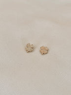 Boucles d'Oreilles Puces Trèfle Thaïs Plaqué Or