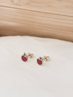 Boucles d'Oreilles Puces Pomme Zélie Plaqué Or