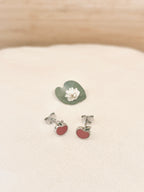 Boucles d'Oreilles Puces Pomme Zélie Argent