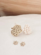 Boucles d'Oreilles Puces Soleil Solyne Plaqué Or