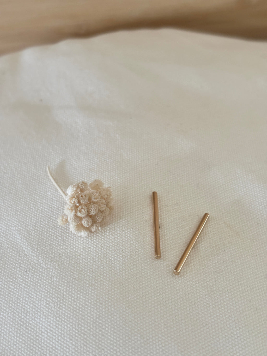 Boucles d'Oreilles Puces Barre Billy Plaqué Or