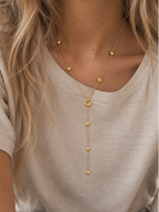 Collier Sautoir Cœurs Sasha Acier PVD