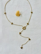 Collier Sautoir Cœurs Sasha Acier PVD