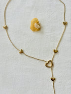 Collier Sautoir Cœurs Sasha Acier PVD