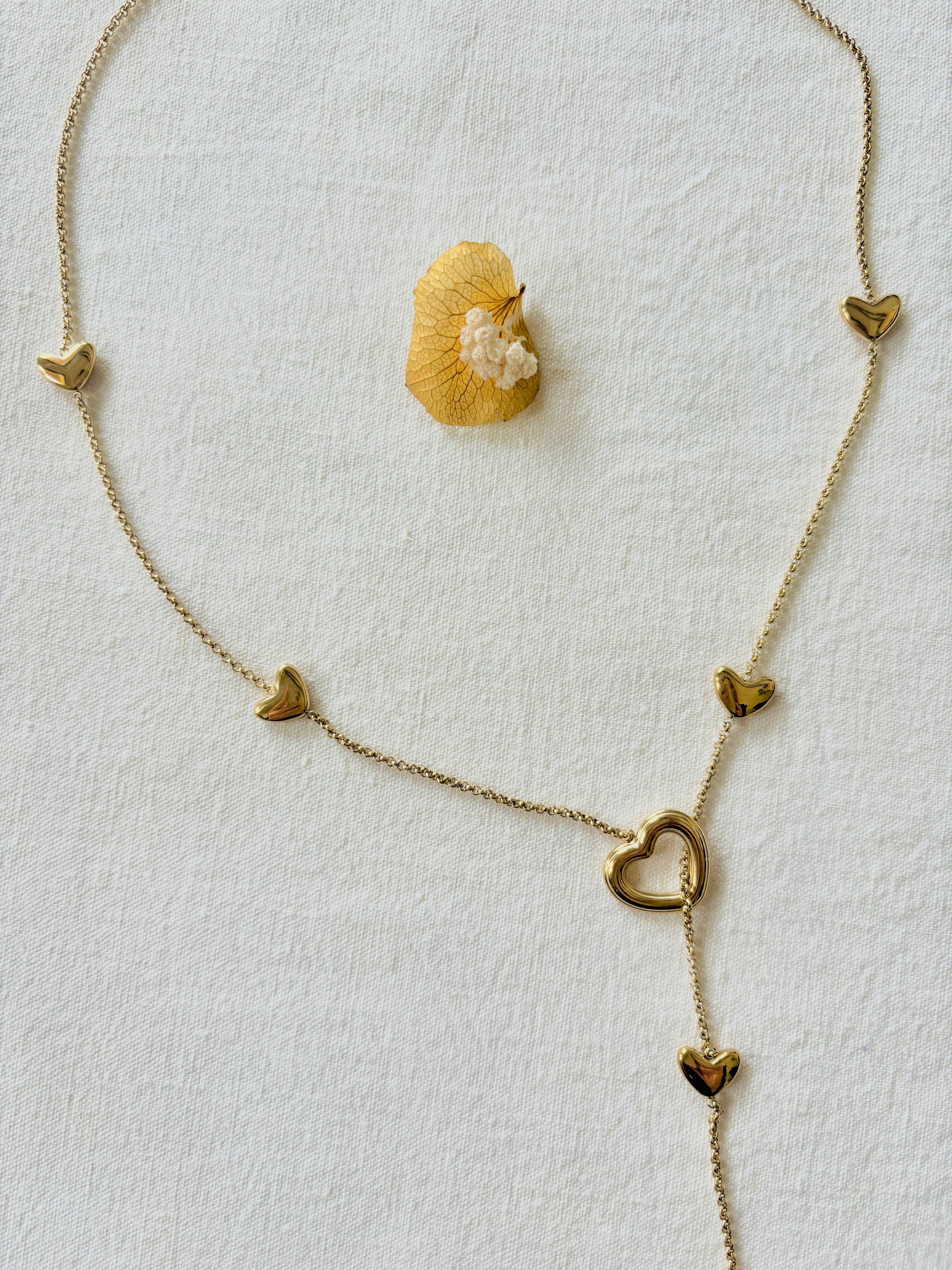 Collier Sautoir Cœurs Sasha Acier PVD