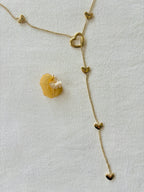 Collier Sautoir Cœurs Sasha Acier PVD